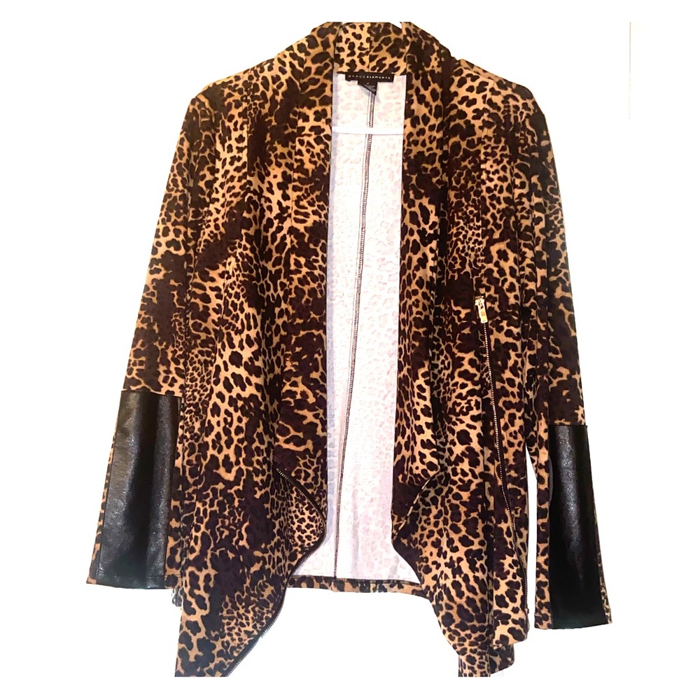 Sassy leopard unstructured jacket